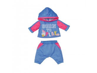 830109-2 Set costum sportiv pentru papusa Baby Born de 43 cm (albastru)