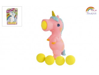 621108 Игрушка Unicorn Popper с 5 шариками 16см белый/розовый