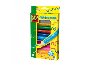 00277S Set clei lichid colorat cu sclipici 12 culori SES CREATIVE