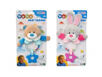 Мягкая погремушка с различными элементами Животные UNIKATOY 25150