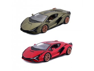 Модель автомобиля LAMBORGHINI SI?N FKP 37 (1:24) зеленый/красный Bburago