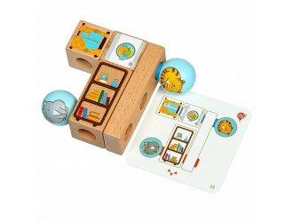 Деревянная игра-головоломка Кошки с шаблонами Люси и Лео