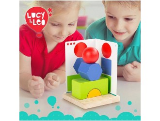 Joc din lemn cu sabloane - Geometria Lucy & Leo