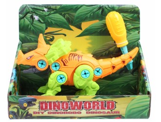 Игрушка-строитель Динозавр 18 см Dino World 4 вида