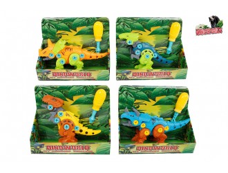 Игрушка-строитель Динозавр 18 см Dino World 4 вида