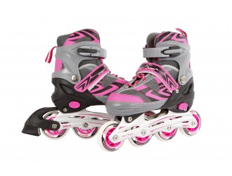 Розовые/серые ролики Street Rider Inline, размер 35-38