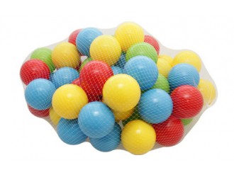 Set mingi de plastic, 70 mm, 50 buc, multicolor