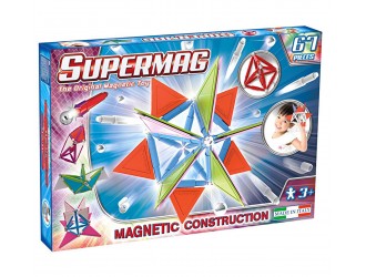 Set de constructie magnetic Supermag Trendy 67 piese