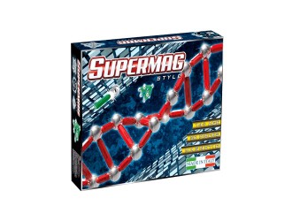 Set de constructie Supermag Style +14, 50 piese, magnetic