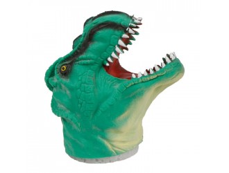Marioneta de mana Dinozaur DinoWorld 14cm verde/rosu