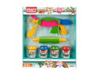 Набор моделирующих паст с инструментами "Multi Tool" 6 эл. Crafy Dough (4x50гр.)