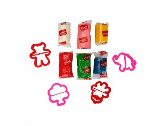 Set pasta de modelat Caldarusa 10 el. Crafy Dough (6x50gr.)