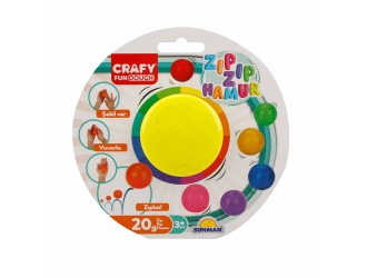 Паста для лепки Bouncy 20г Crafy Dough различных цветов
