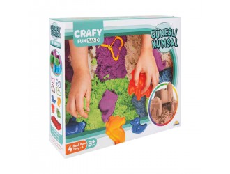 Набор с кинетическим песком "Солнечный берег" 13 эл. Crafy Sand 4 x 250гр.