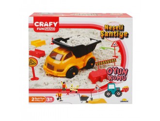 Набор кинетического песка "Строительство" 14 эл. Crafy Sand 2 x 250 гр.
