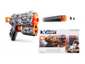 660130 Blaster X-Shot Skins Flux Gun cu 8 cartuse 5 tipuri 25533