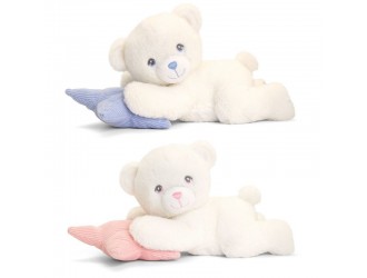 SE1426 Jucarie de plus ursulet cu pernuta Baby Bear on Pillow 20cm Keeleco 2 tipuri