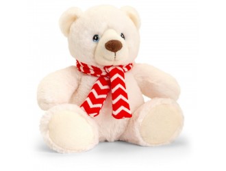 Jucarie de plus Urs polar cu fular 25cm Keeleco