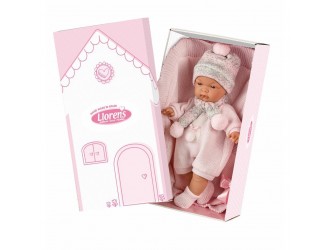 Кукла со звуками и мягким телом Joelle 38см Llorens (розовая)
