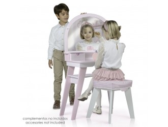 Стол XL с зеркалом и деревянным стулом 77x37x110см Nice 2022 DeCuevas