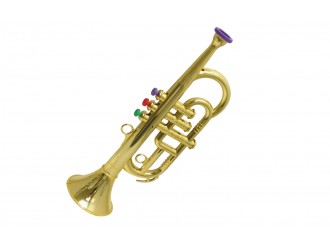 Instrument muzical de jucarie Trompeta 34cm aurie/argintie 25336
