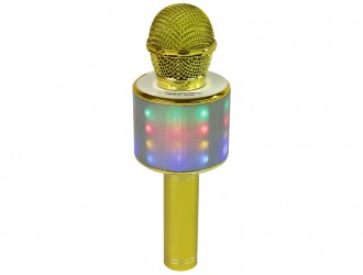 Золотой микрофон с динамиком, USB, караоке и диктофоном