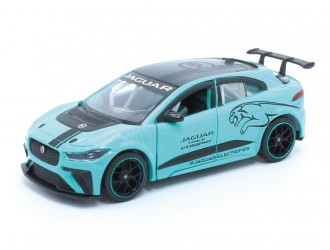 Macheta auto Jaguar I-PACE e-TROPHY, 1:36, Blue Механизм обратного хода, синхрон