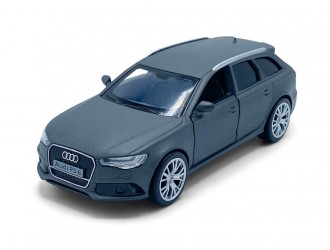 Macheta auto Audi RS6, 1:36, Grey, TAYUMO Mecanism pull-back, sincron