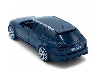 Macheta auto Audi RS6, 1:36, Blue, TAYUMO Mecanism pull-back, sincron