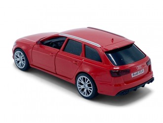 Macheta auto Audi RS6, 1:36, Red, TAYUMO Mecanism pull-back, sincron