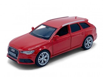 Macheta auto Audi RS6, 1:36, Red, TAYUMO Mecanism pull-back, sincron