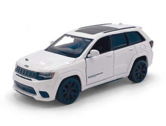 Macheta auto Jeep Grand Cherokee Trackhawk, 1:36, White, TAYUMO Mecanism pull-back, sincron