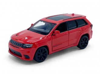 Модель автомобиля Jeep Grand Cherokee Trackhawk, 1:36, Красный Механизм обратного хода, синхрон