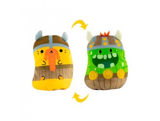 Jucarie de plus reversibila 2in1 Pisica/Castravete Viking 15cm Cats Vs Pickles