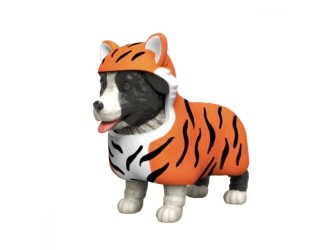 Jucarie stretch Catel costumat Dress Your Puppy S2 Border Collie tigru