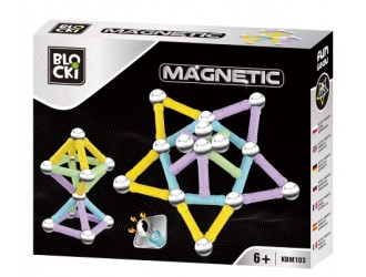 Set de constructie magnetic 38 elemente Blocki