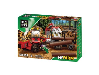 Set de constructie Camion Forestier Blocki MyFarm Tree harvester