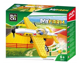 Конструктор Blocki MyFarm Crop duster самолетик фермера