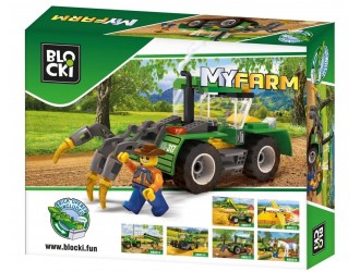 Конструктор Трактор с плугом 85 эл. Блоки Тракторный плуг MyFarm