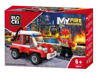 Set de constructie Masina de Pompieri Blocki MyFireBrigade