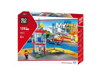 Set de constructie Statie Helipad Blocki MyFireBrigade