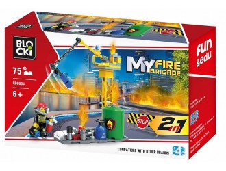 Конструктор 2в1 Пожарные 75 эл. Блоки MyFireBrigade