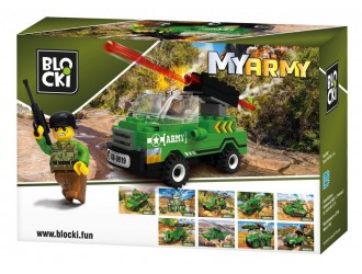 Blocki My Army Cannon Car Construction Set