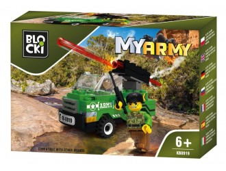 Blocki My Army Cannon Car Construction Set