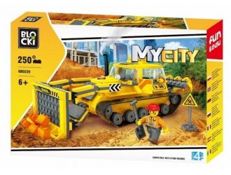 Set de constructie Buldozer 250 el. Blocki My City