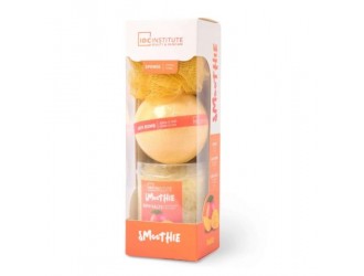 Set de baie cu aroma de mango IDC Institute 340 g (200g sare de baie, 140g bila solubila, burete de baie)