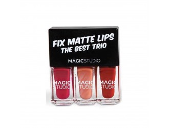 Набор из 3 жидких матовых помад Fix & Matte Lips Trio, Magic Studio