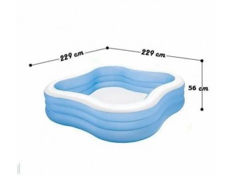 Piscina gonflabila pentru familie „Val de plaja” 229x229x56 cm, 1250 L, 6+, INTEX