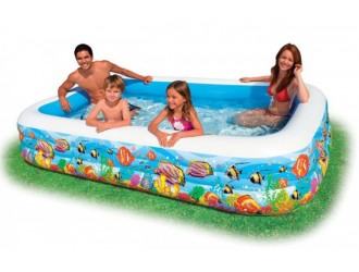 Piscina gonflabila pentru copii „Recif tropical” 305х183х56 cm, 1050 L, 6+, INTEX