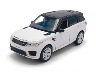 Range Rover Sport модель автомобиля, 1:32, Fuji White Выдвижной механизм, свет и звук